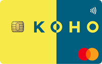 KOHO Mastercard Prepaid card